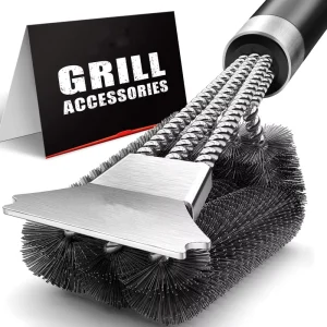 Safe Wire Grill Brush BBQ Cleaning Brush Grill Grate Cleaner for Gas Infrared Charcoal Porcelain Grills