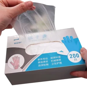 Safe and Convenient Food Grade Disposable Plastic Gloves for Household Use