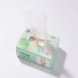 Sanitary Clean House Cleaning Eco-friendly Thick Portable Food Grade PE Disposable Gloves