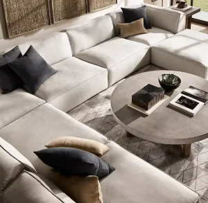 Sassanid OEM Classic Design Sofa American Luxury Living Room Furniture Como Collection Customizable Modular Sofa Sectional