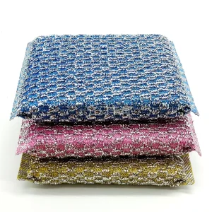 Scouring Pad Golden Silver Silk Dish Washing Onion Sponge Kitchen Cleaning Scrubber Pad Eco-friendly