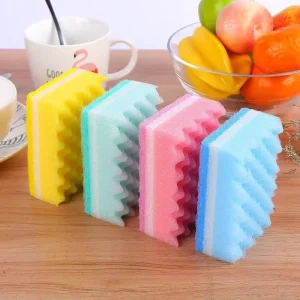 Scouring Pads & Clean Sponges for Kitchen Household Cleaning Wave Kitchen Cleaning Scourer Pad