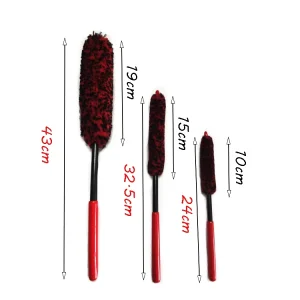 Scratch Free Cleaning with 3pcs Microfiber Wheel Brush Set