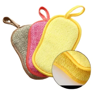 Scratch Free Eco Material Scouring Pad Dish Kitchen Cleaning Microfiber Scrub Sponge Stain & Odor Resistant Kitchen Sponge Scrub
