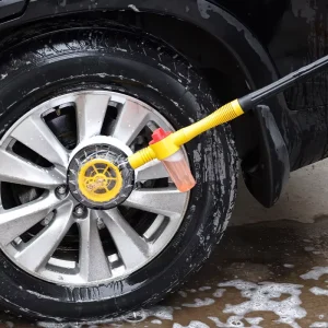 Scratch-Free PA Material Car Wash Brush with 3-Segment Telescopic Pole, Water-Fed Auto Cleaning Tool