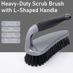 Scrub Brush with Built in Hanging Hole Heavy Duty Handheld Scrubbing Brush for Floor