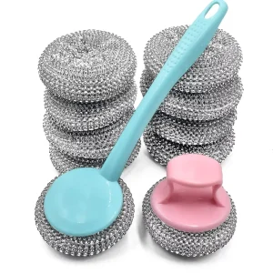 Scrubbing Scouring Pad Stainless Steel Sponges Steel Wool Scrubber for Kitchens