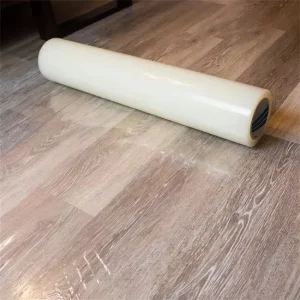 Self Adhesive Hard Floor Protective Film Dustless PE Surface Wood Floor Protection Roll Blow Molding Processing for Crafts
