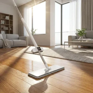 Self-Cleaning Flat Mop Stainless Steel Base Plate Professional Mop for Wet & Dry Use
