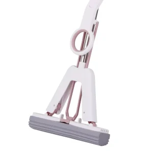 Self-Squeeze Dry & Wet Foldable PVA Sponge Handfree Mops with High Durability and Comfortable Grip for Floor Cleaning