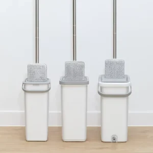 Self Wring Lazy Super Wringer Squeeze Flat Microfiber Mops and Bucket for Floors