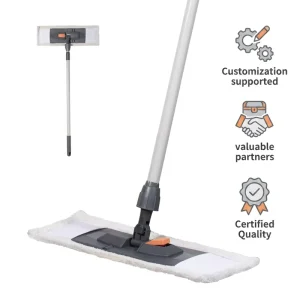 Self Wringing Flat Mop with Gift Box Butterfly Squeeze Lazy Mop Hands-Free Folding Floor Cleaner with Microfiber Pads