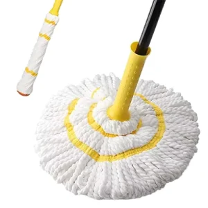 Self Wringing Mop for Floor Cleaning Microfiber Long Handle Mop Easy Wringing Mop for Kitchen Hardwood Bathroom Home Office