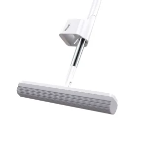 Self Wringing Sponge Mops for Tile Floor Cleaning in Bathroom and Kitchen Wood Floor Mop with Sponge and Stainless Steel Handle