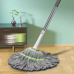 Self-Wringing Twist Mop Hands-Free Microfiber Spin Mop for Wet & Dry Household Floor Cleaning