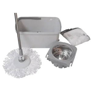 Self rotating Self wringing Spin Dry Spin and Go Pro Separable Double Bucket Kitchen Mop Bucket Set System