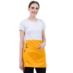 Server Waist Apron Half Waist Apron Restaurant Uniform Apron With Two Pockets