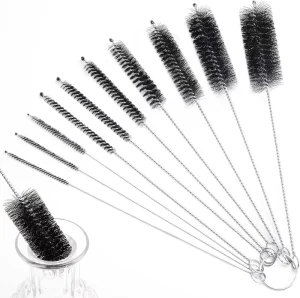 Set of 10pcs 8 Inch Tube Cleaning Brushes with Varying Diameters Clean Brush Set for Straw bottle Keyboards Jewelry Cleaning