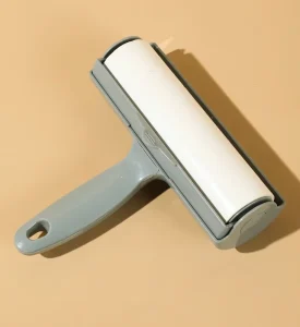 Shaped Washable Lint Roller Reusable Sticky Dust Remover for Clothes Sofa Carpet Pet Hair Cleaning Tool with Gray Handle