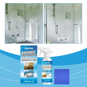 Shower Glass Cleaner for Hard Water Stains, Stubborn Dirt, Odor Removal, and Shine Restoration