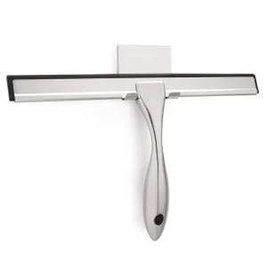 Shower Squeegee Scraper for Shower Doors Mirror Car Glass Stainless Steel Long Handle Window Cleaning Squeegee