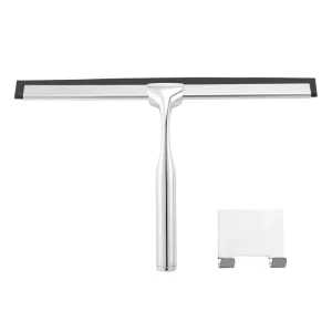 Shower Squeegee Window Squeegee Silicone Shower Squeegee With Two Replacement Scrapers Suitable for Showers Bathrooms Tiles