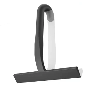 Shower Squeegee for Glass Doors 10 Inch Ergonomic Round Grip All in One Silicene Design with Built in Hook Design