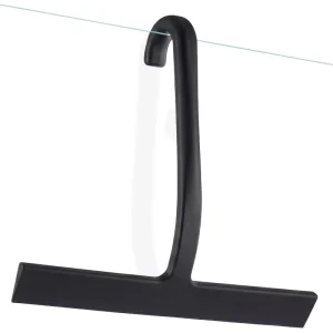 Shower Squeegee for Glass Doors Stainless Steel Core Silicone Blade Window Wiper Bathroom Window Squeegee with Hook