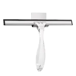 Shower Squeegee with Silicone Blade Plastic Handle for Glass Doors Windows Mirrors Tiles 10 Inches Clear Made China
