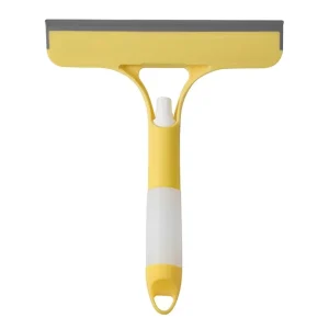 Shower Squeegee with Spraying Water and Crevice Brush Window Squeegee for Shower Glass Doors Bathroom Squeegee for Shower
