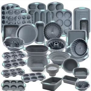 Silicone Baking Mold Set Nonstick Oven-Safe for Muffin, Cupcake, Loaf, Cake, and Pizza