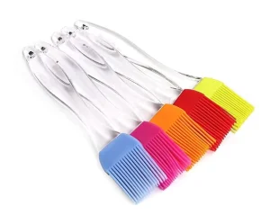 Silicone Basting Brush for BBQ Sauce Meat Glazing Outdoor Kitchen Cleaning Plastic Handle for Pastry Baking Food Preparation