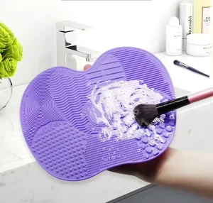 Silicone Brush Wash Pad Portable Makeup Brush Cleaning Tool With Suction Cups