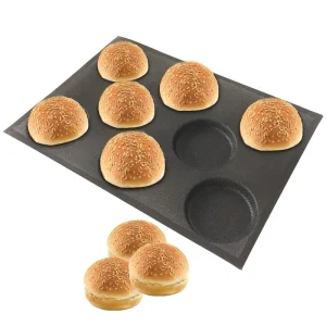 Silicone Cake and Hamburger Mold Baking Tray Non-Stick Reusable Baking Sheet