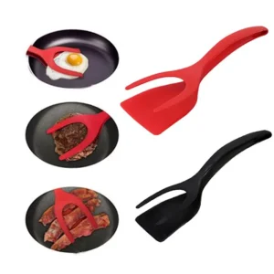 Silicone Egg Spatula and Pancake Tongs