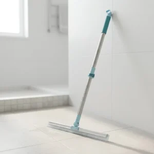 Silicone Flat Floor Squeegee Retractable Wiper Blade Stainless Steel Pole Plastic Window Scraper for Bathroom Glass Cleaning
