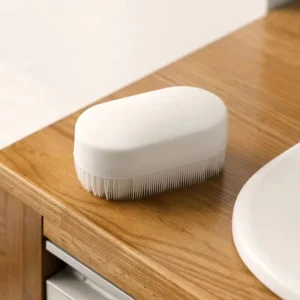 Silicone Gel Soft Bristle Laundry Brush with No Handle Gentle Collars Underwear Panty Scrubber Multi Functional Cleaning Brush