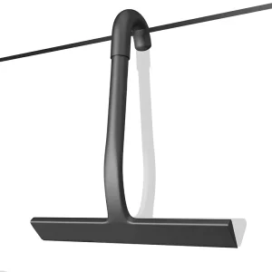 Silicone Iron Car Glass Squeegee Bathroom Window Floor Door Cleaning Squeegee with Hanging Hook for Home Garage Use