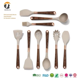 Silicone Kitchen Utensils FDA Food Grade BPA Free Heat Resistant 446°F Cooking Tools for Non Stick Cookware OEM ODM Single Piece