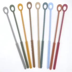 Silicone Rabbit-Shaped Straw & Bottle Brush for Cleaning Cup Lids and Hard-to-Reach Areas