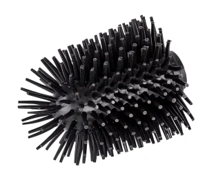 Silicone Scourer Toilet Brush Head with Long Plastic Handle Handheld Cleaning Brush for Bathroom Cleaning