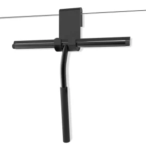Silicone Stainless Steel Car Glass Bathroom Window Floor Cleaning Squeegee with Hanging Holder for Home Garage Use