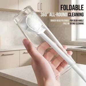 Silicone Water Bottle Brush Household Long Handle Water Bottle Cleaning Brush Head Collapsible Seamless Multifunctional Brush