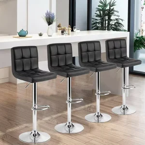 Sillas De Bar Commercial Used Design Leather Checkered Bar Chair Modern Nordic Chairs Bar Stools