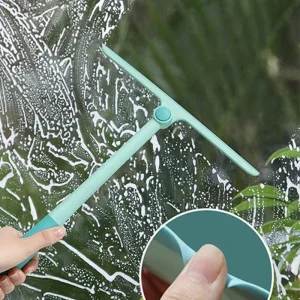 Silver Stainless Steel Shower Squeegee Blade Wiper Durable Window Cleaning Squeegees for Hotels