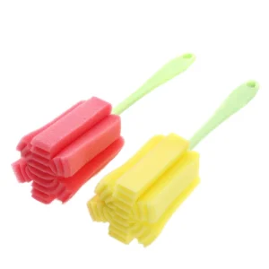 Simple Household Plastic Vacuum Cup Baby Bottle Cleaning Brush Bottle Sponge Cleaner Tool