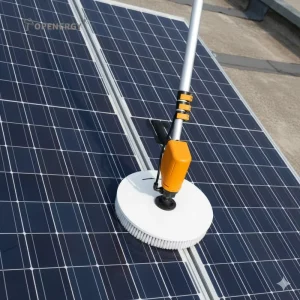 Single Head Solar Panel Cleaning Machine 32cm Cleaning Width 3.5m 7.5m Telescopic Pole Nylon Aluminum Cleaning