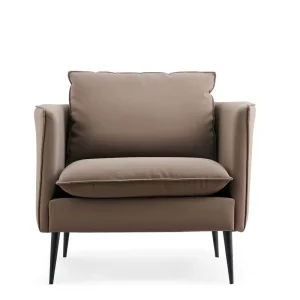Single Seater Couches Living Room Furniture China Brown Leather Sectional Sofa Set for Home or Office