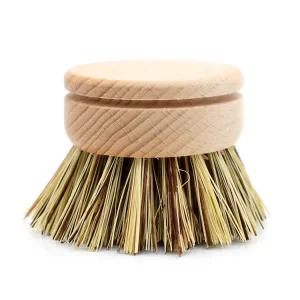 Sisal Fiber Cleaning Brush Eco Friendly Wood Bamboo Dish Brush Kitchen Replaceable Head