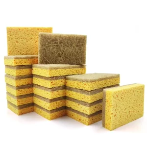 Sisal Pulp Cotton Eco Friendly Biodegradable Natural Kitchen Sponge Limpieza Compostable Cellulose and Coconut Scrubber Sponge